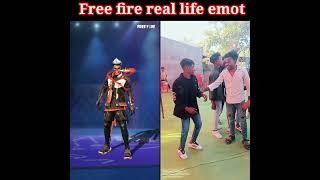 Free fire cobra  bundle emot vs free fire real life emot cobra group dance #freefire #shorts #short