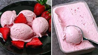 Homemade Strawberry Ice Cream Recipe | Yummy