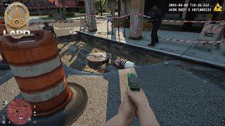 LAPD OFFICER DEPLOYS TASER ON WOMAN IN CONSTRUCTION ZONE | GTA V LSPDFR [NO COMMENTARY]