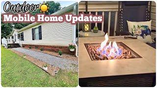 ️OUTDOOR MOBILE HOME UPDATES | New Landscaping | Outdoor Mobile Home Makeover | TRANSFORMATION