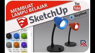 3D Table Lamp in 7 minutes with Realistic Rendering | SketchUp Tutorial