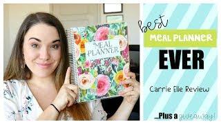 THE BEST MEAL PLANNER | CARRIE ELLE MEAL PLANNER REVIEW AND GIVEAWAY!