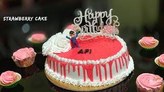 STRAWBERRY CAKE RECIPE   | Birthday cake Recipe | Cake Recipes | Faaz Creations By Afa Fiyas