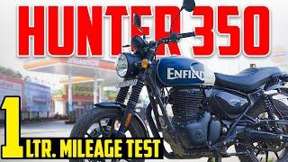 Mileage Test - Amazing XX Kmpl !  Royal Enfield Hunter 350 Review | Exhaust Sound, Price, Top Speed