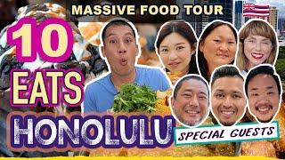 MASSIVE FOOD TOUR in Honolulu, Hawaii! 10 MUST-TRY Foods (feat. Special Guests & Hawaii YouTubers)!!