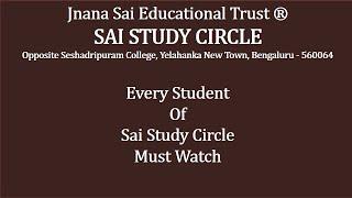 Every Student of" SAI STUDY CIRCLE" must Watch this video