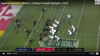 Penn State Maryland 2019- Breakdown of Sean Clifford's Touchdown run