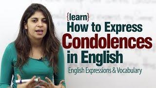 Expressing Condolences in English - Advance English lesson