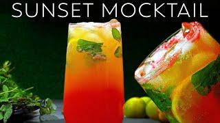 Sunset Mocktail Recipe | Sunrise Mocktail Summer Drink | Refreshing Watermelon & Orange Mocktail