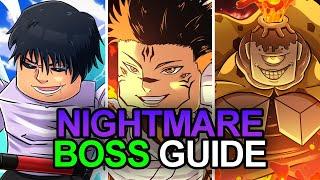 How to Solo EVERY NIGHTMARE BOSS in Jujutsu Infinite | Official Boss Guide