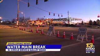 Colorado Springs Utilities: Avoid Circle and Galley Road, water main break shuts down ...