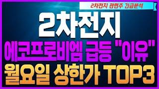 [2차전지 주가전망][금양 엔켐 LG엔솔 삼성SDI 에코프로 에코프로비엠 포스코퓨처엠 포스코홀딩스  엘앤에프 SK온 ]에코프로비엠 급등 ''이유''