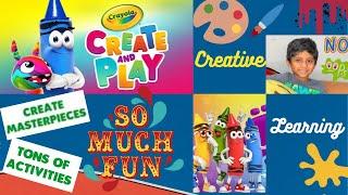 Fun Educational app for kids | Crayola Create and Play | coloring and learning games