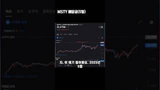 5월 MSTY 배당금