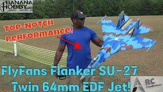 Epic Unreal Jet Performance! FlyFans Flanker SU-27 Twin 64mm EDF Jet