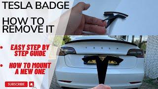 Easy Tesla Badge Emblem Removal Guide and Replacement