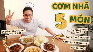 CƠM NHÀ 5 MÓN: Sườn chua ngọt “TRỊU VIU”, Cá bống trứng kho trứng cá lóc…// Dinology