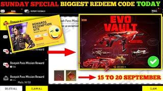 FREE FIRE REDEEM CODE TODAY 16 SEPTEMBER REDEEM CODE FREE FIRE | FF REDEEM CODE TODAY 16 SEPTEMBER