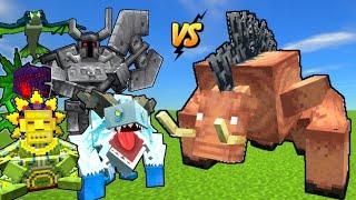 Mutant Hoglin Vs Mowzie's Mobs in Minecraft