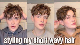 Styling My Short Wavy Pixie Hair for 3 Days | Wash Day + Easy Refresh