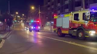 Fire and Rescue NSW pump 29 Arncliffe & Rail Fire & Emergency fire 01 Central code 3 Marrickville