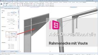 Allplan Add-On Profilbauteile | Rahmenecke mit 3eck-Voute