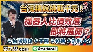 2024年12月26日 ｜台灣精銳挑戰千元 ！機器人比價效應即將展開？＃台灣精銳 ＃宇隆 ＃和椿 ＃鈞興-KY｜#超越飆股 #張文赫