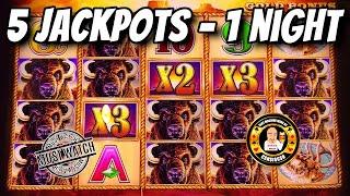 5 MUST SEE JACKPOTS - 1 Night - Buffalo Gold Slot Machines