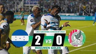 H0nduras jugando un fútbol brillante al doblegar los Aztecas 2-0 por primera vez Liga Naciones 2023