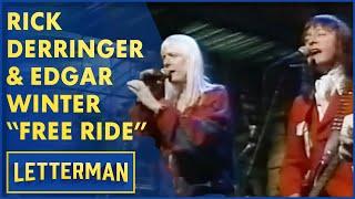 Rick Derringer & Edgar Winter Perform "Free Ride" | David Letterman