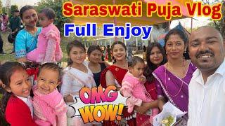 Saraswati Puja Vlog || Angel Vlog || Rimpi Video || Bimola Video || Suven Kai Vlog