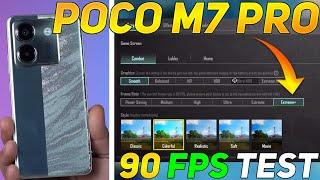 POCO M7 PRO 5G BGMI 90 FPS TEST | DM 7025 PROCESSOR 