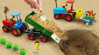 Diy tractor mini making Sand Truck fixing Road Construction | diy mini Plowing Machine | HP Mini