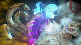 Ghidorah, tiamat vs shimo, skar king || GOJIRAMANIA || Ghidorah, tiamat, shimo, skar king