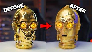 Weathering The Premium C-3PO Head From Star Wars Galaxy's Edge! (Galactic Archive Series)