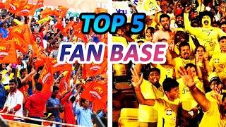 Top 5 IPL Teams with Best Fan Base | Cricket Fandome