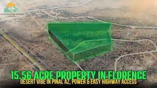 Desert Vibe in Pinal AZ, 15.56 Flat Acres with Power & Easy Highway Access, Available UNDER $150k!