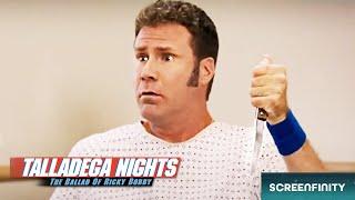 Ricky Bobby Stabs Himself To Prove A Point (ft. Will Ferrell) | Talladega Nights | Screenfinity