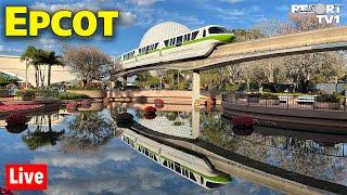 Live: Sunday Morning at Epcot - Rides, Strolls, Shopping & More - Walt Disney World Live Stream