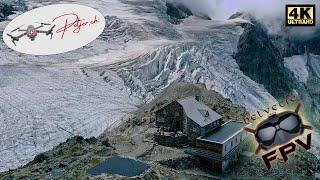 Hiking in the Swiss Alps with Drones | Steingletscher | Tierberglihütte  Ascent Part 2 in 4k