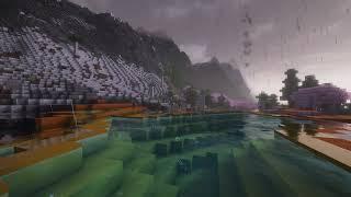 [QHD] Yellowstone Hot Springs - Minecraft Rain + Music