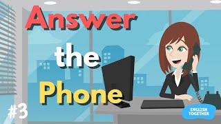 Answering the Phone (Message Taking) in Workplace English l English Conversation Practice At Work