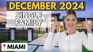 DECEMBER 2024 Miami Real Estate MARKET UPDATE - Single Family House. HOW IS THE YEAR CLOSING?