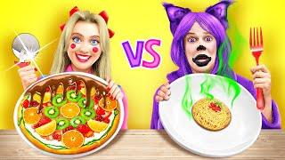 DESAFÍO DE MISS DELIGHT vs CATNAP  ¡Reto de comida grande vs pequeña! Gadgets de cocina por 123 GO