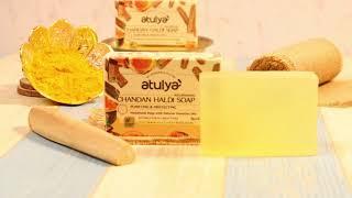 Atulya Nourishing Chandan Haldi Soap - Handmade Soap with Natural Essential Oils