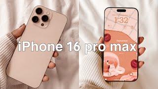 iPhone 16 pro max unboxing + accessories | Desert Titanium 