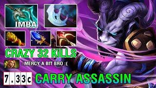 NEW OP 7.33C CARRY Assassin [Riki] 32Kills Disperser + Daedalus Truly Impossible To Escape DotA 2