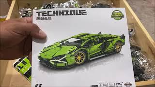 MOC fake lego 1254pcs Lamborghini super car REVIEW