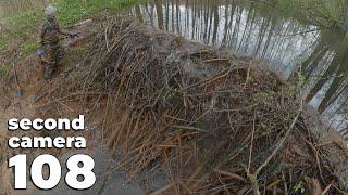 Manual Beaver Dam Removal No.108 - Collapsing Beaver Dam - Second Camera