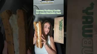 Viral Subway Footlong Cookie Ice Cream Sandwich Hack  #subway #subwaysandwich #dessert #foodie